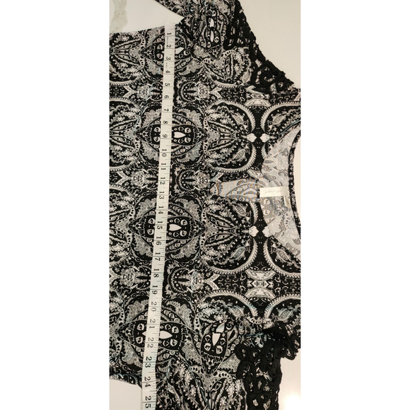 Tacera Black & White Print 3/4 Sleeve Embroidered Career Shift Dress Women's 2X - Picture 13 of 14
